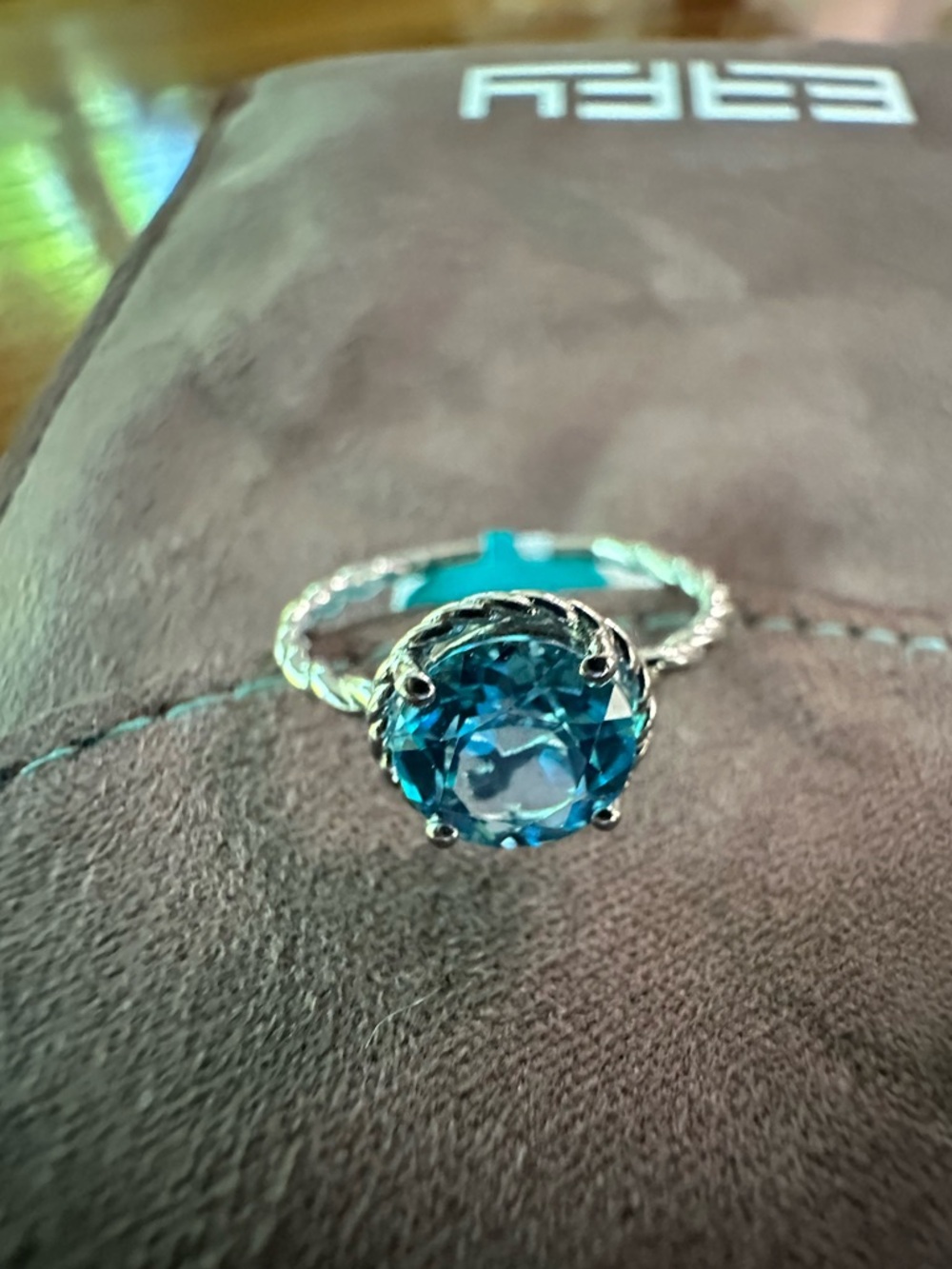 Effy Blue Topaz Twist Band Ring - Picture 4 of 14